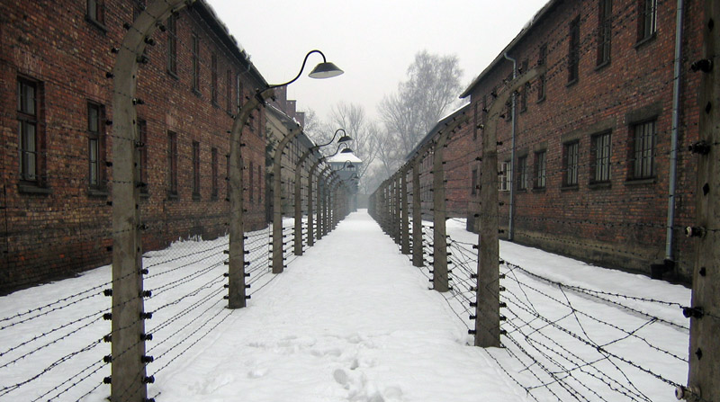 Auschwitz in winter