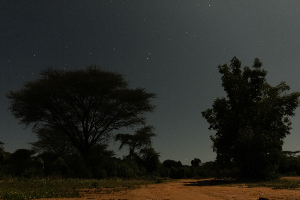 Starry skies at Mango camping site